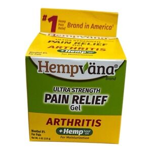 Hempvana Ultra Strength Arthritis Pain Relief Gel 4oz Exp 04/26